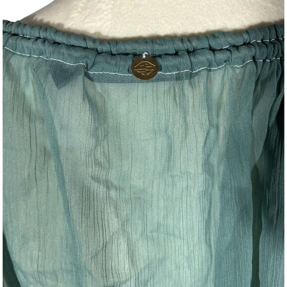 Antik Batik 2-Piece Chiffon Pastel Blouse & Skirt Set Tassels Size 38 Small - Picture 7 of 13